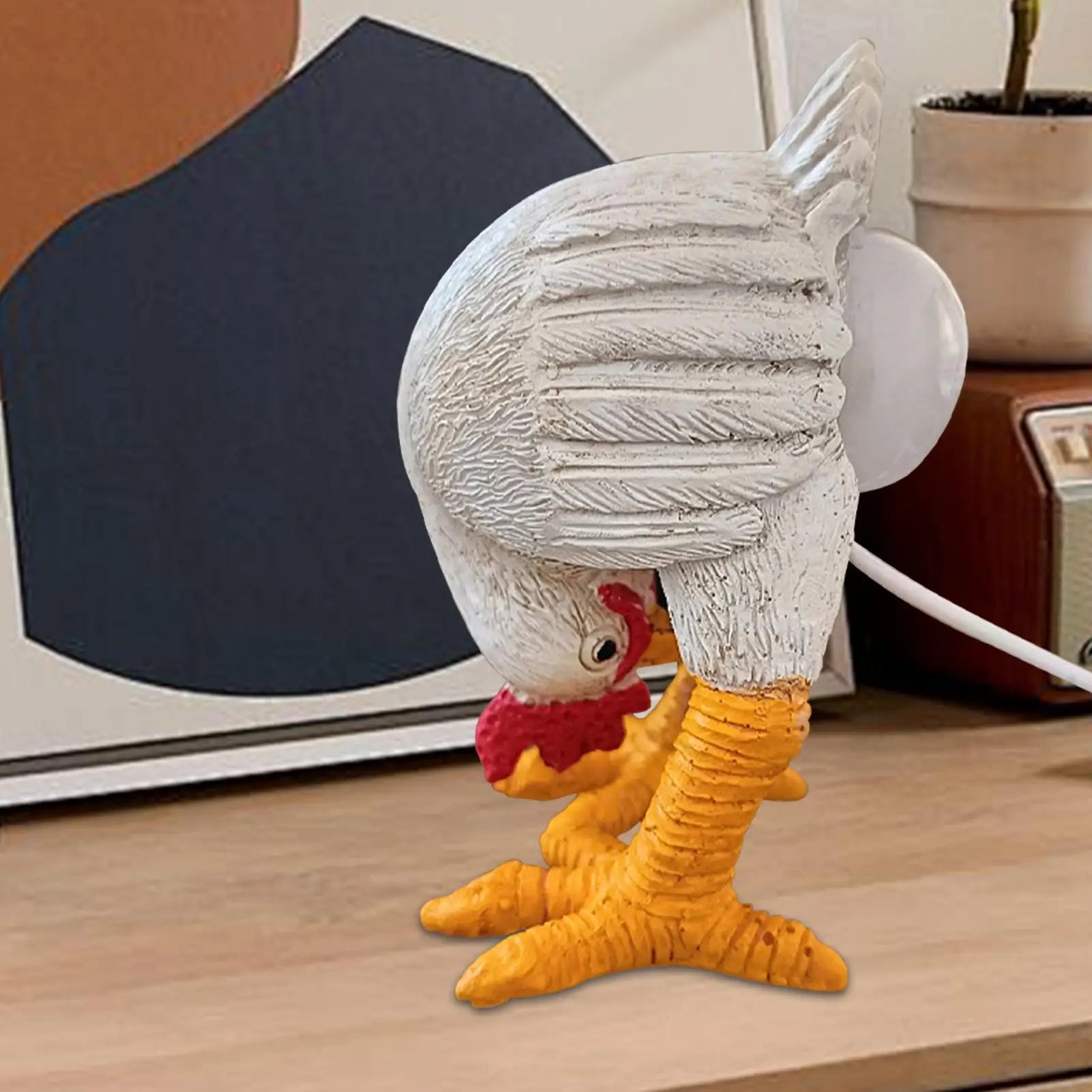 Rooster Lamp Egg Chicken Pooping Egg Lamp Dimmable Nightlight Home Decoration for Bedroom Kitchen Bedside Table Desk Shelf Zpaxo Default Title