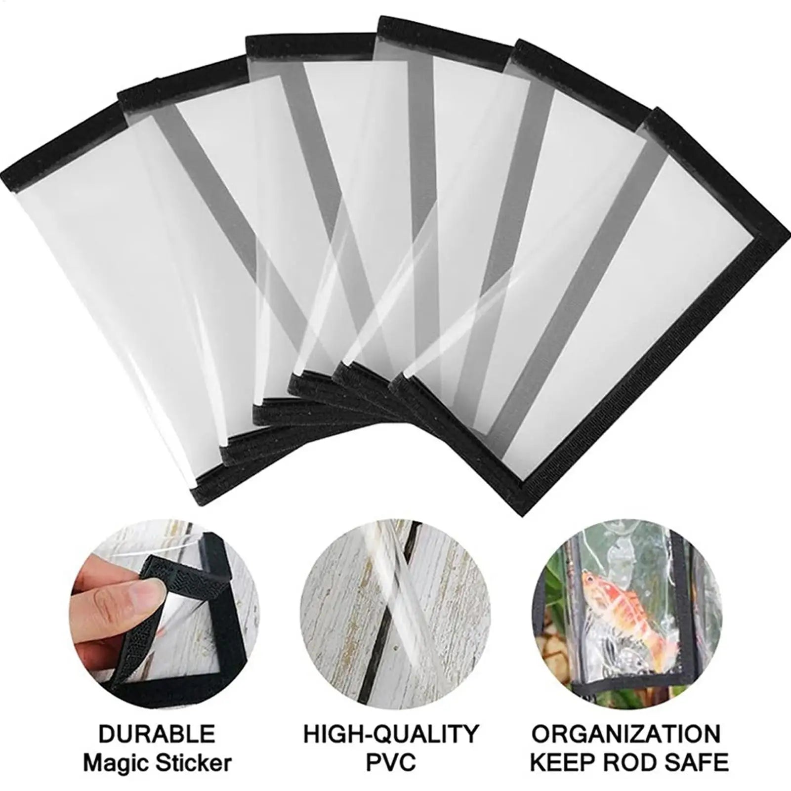 Lure Covers Clear Bait Storage Wrap Lure Wraps for Fishing Rod for Men Angler Hook Bait Storage Saltwater Gear Lake Zpaxo
