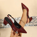 Summer Women's Fashionable Elegant Pointed Toe Heels Women Retro Zpaxo 9856 40