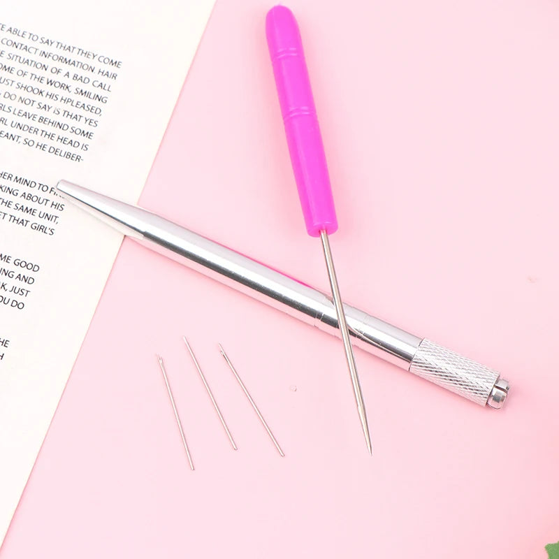 ▶0.8mm Doll Hair Reroot Needle Kit Repaint Baby Head Reborn Hair Rooting Tools Wig Making Supplies Accessories Set Zpaxo