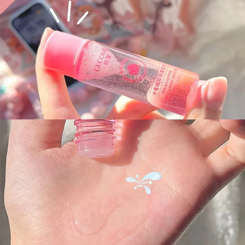 Ear Hole Cleaning Solution Safe Health Peach Flavor Inflamed Blockage