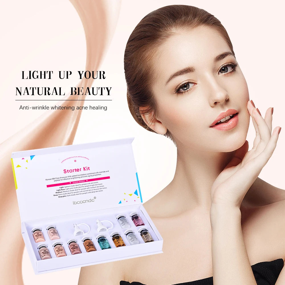 Korea BB Cream Glow Beginner Starter Kit Niacinamide/Peptide Face Skin Care Serum Essence Zpaxo
