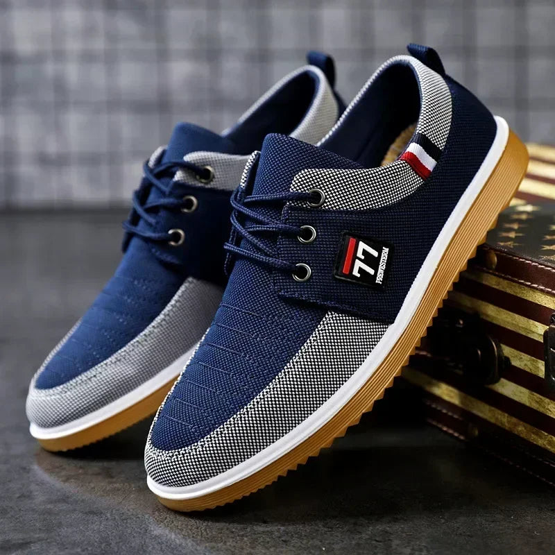 Selling Men's Casual Shoes Vulcanized Work Loafers Mesh Lightweight