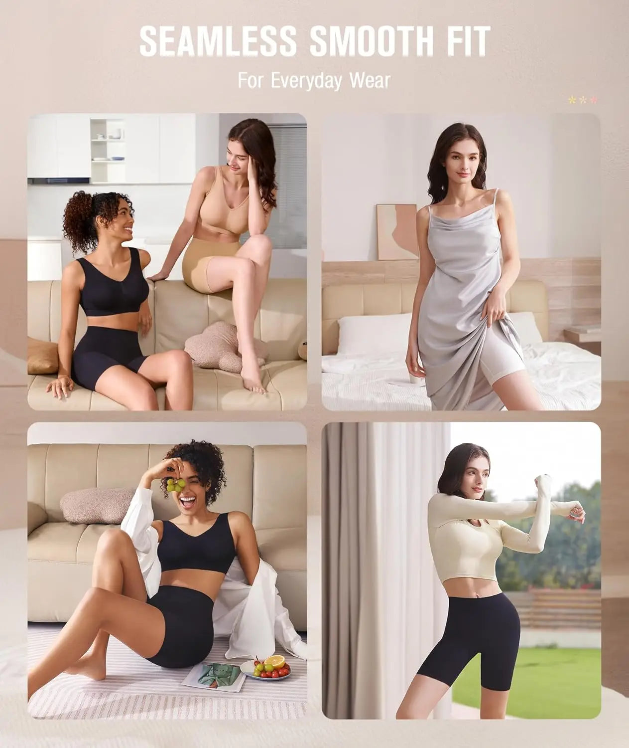 Seamless High-waist Shorts Shapewear Butt Lift Ice Silk Summer Safety