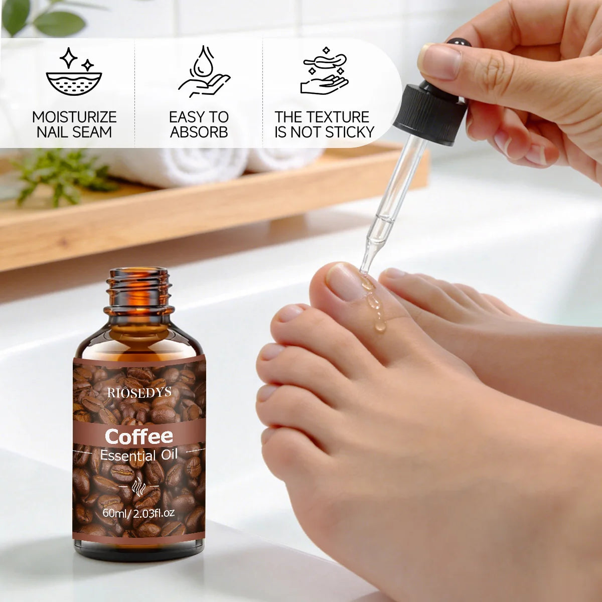 60ml COFFEE ESSENTIAL OIL has deep nourishing moisturizing effects, making it suitable for massage, skin care, and hydration. Zpaxo