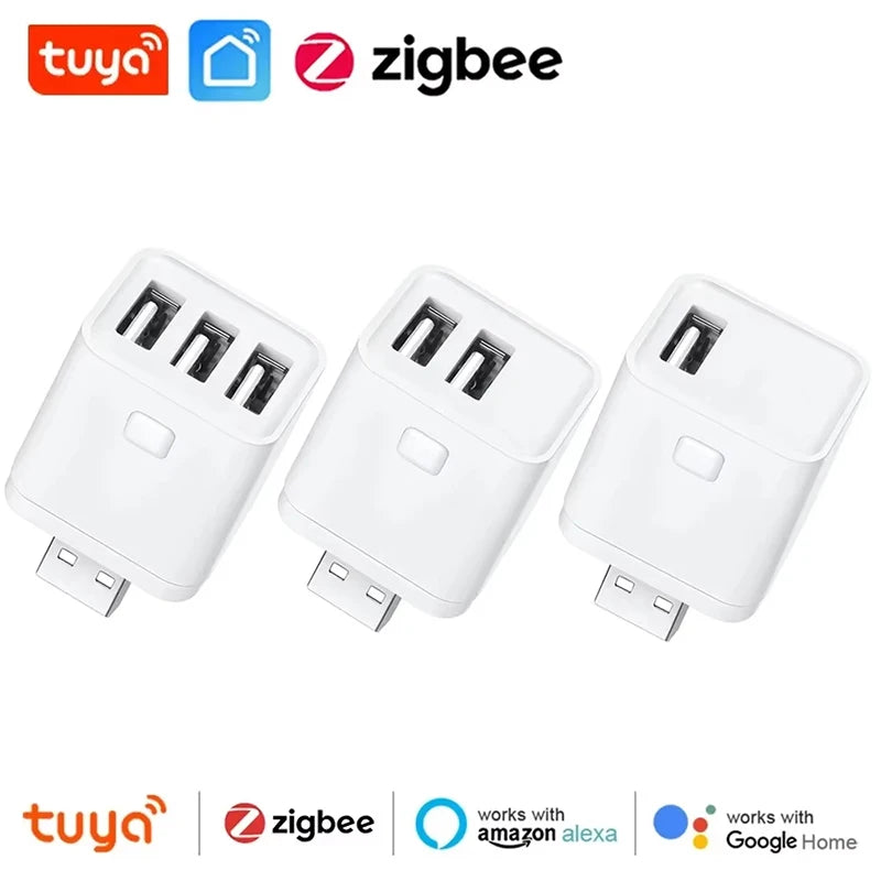 Wifi Zigbee Tuya USB Adapter 1 2 3 Gang DIY Switch 5V Mini Power