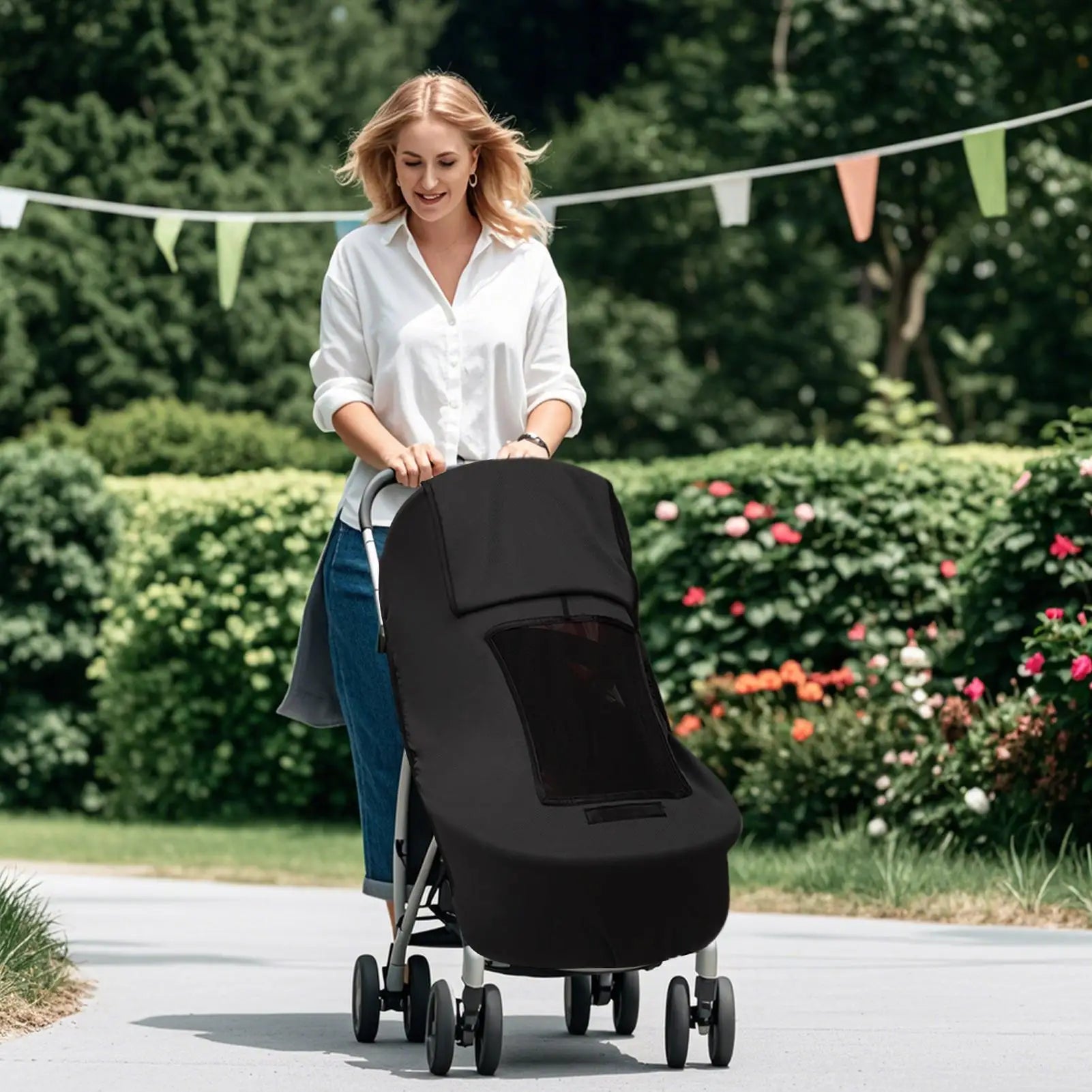 Baby Stroller Sun Protector Shade Pushchair Shield Canopy UV Zpaxo