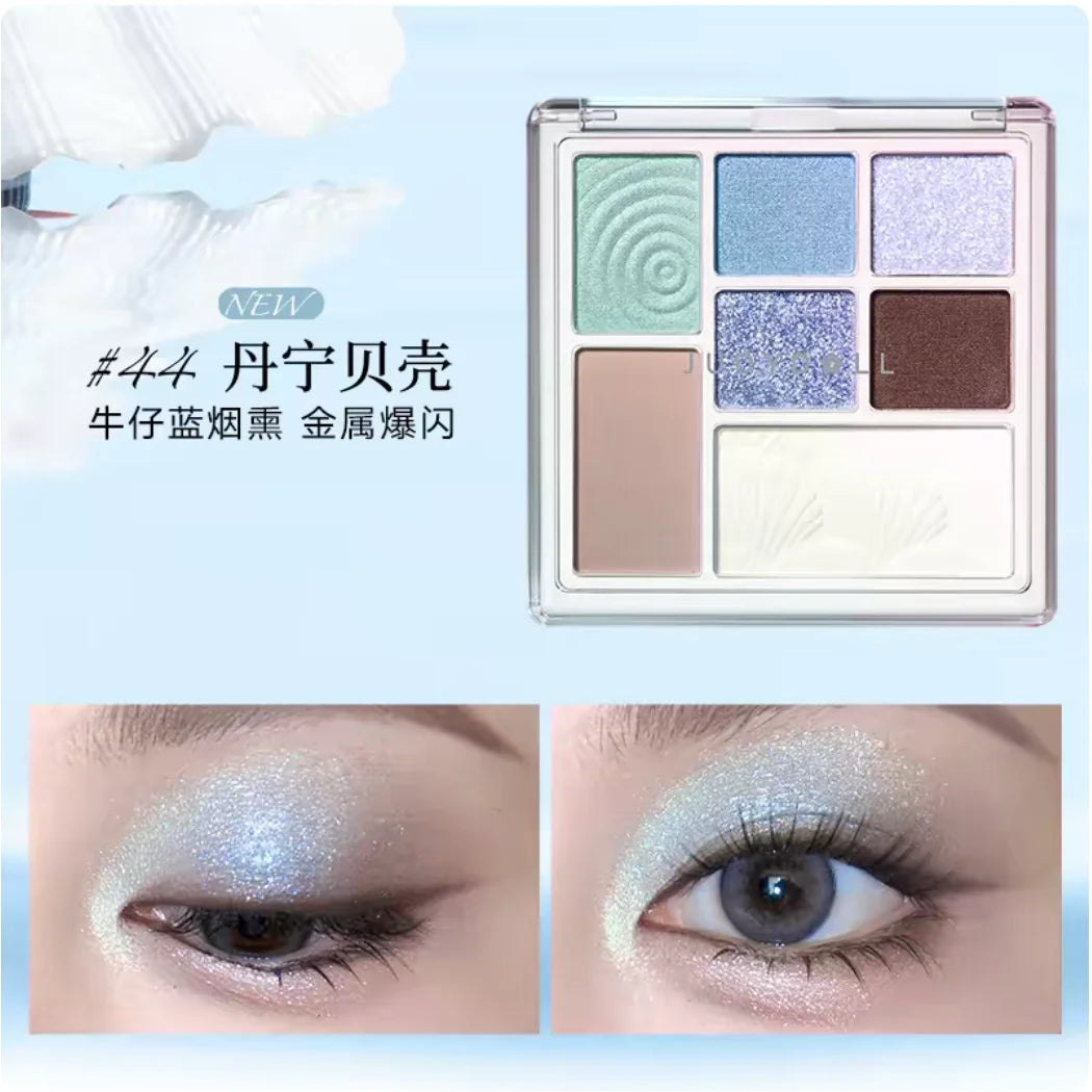 Judydoll 7-Color Palette Eyeshadow Highlight Powder Eye Long Lasting Zpaxo 44