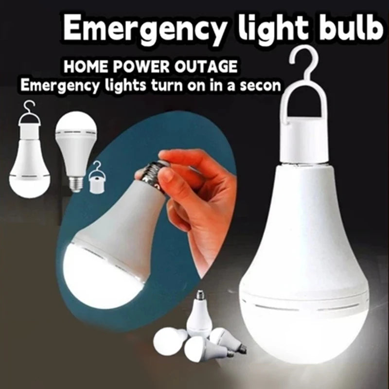 9W/15W Rechargeable LED Emergency Bulb E27 – Camping & Backup