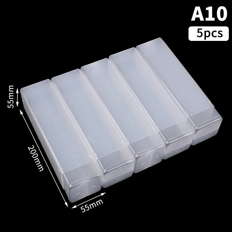 5Pcs Drill Bit Packaging Box Milling Cutter Box Square Packaging Box Storage Boxes Telescopic Box For Milling Cutters Zpaxo 5555200mm