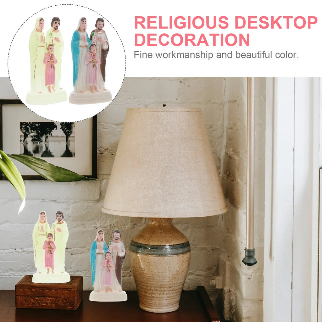 Luminous Family Three Desktop Decoration Plastic Retro Chic Living