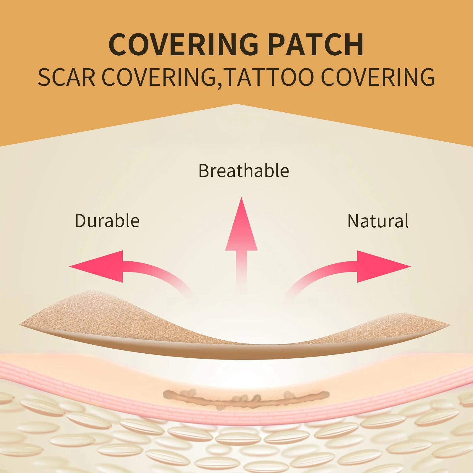 Waterproof Scar & Tattoo Cover Patches – Invisible Concealer Stickers Body Concealer Patches Zpaxo