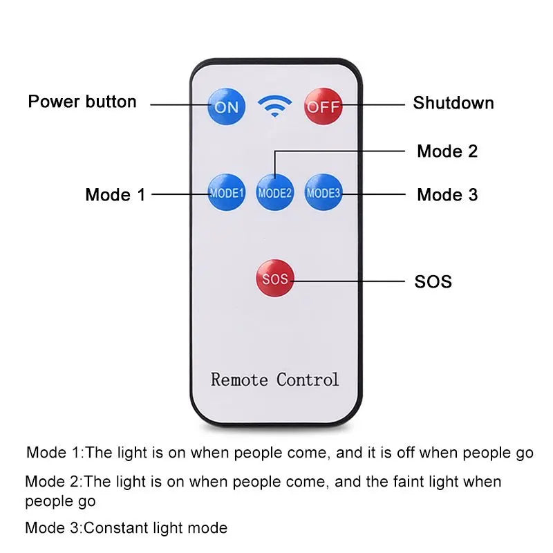 Solar Wall Light 128 COB LED – Motion Sensor & Remote Control