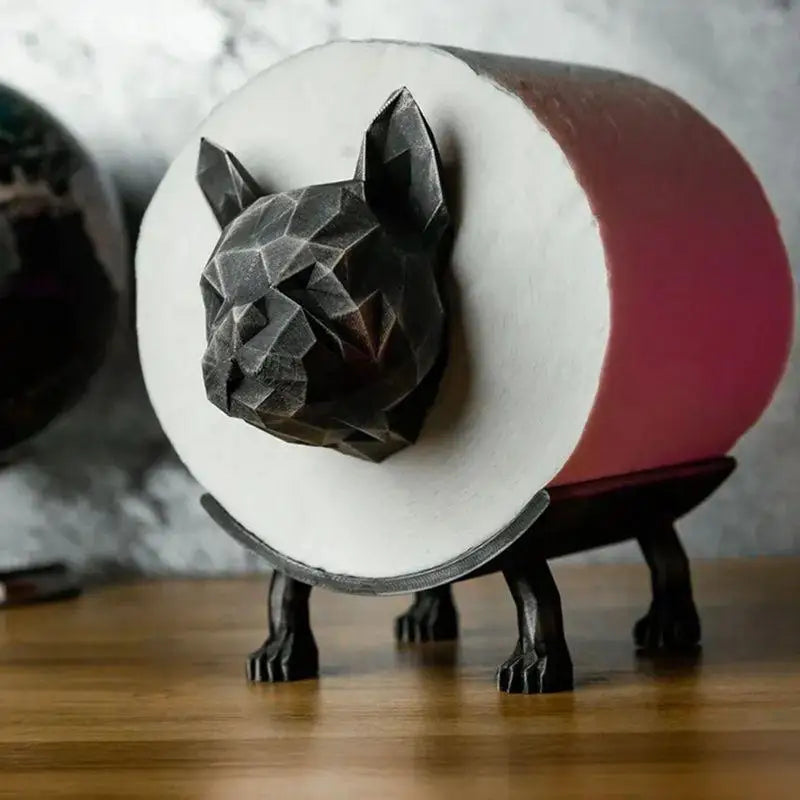 Cute Dog Shape Toilet Tissue Rack Standing Storage Roll Paper Holder