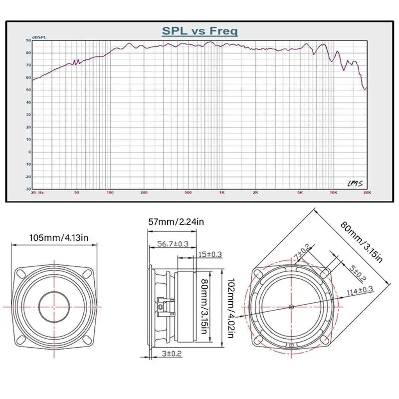 652F Studio Grade 4in Speakers Woofer Treble With Enhances Midrange Claritys Zpaxo