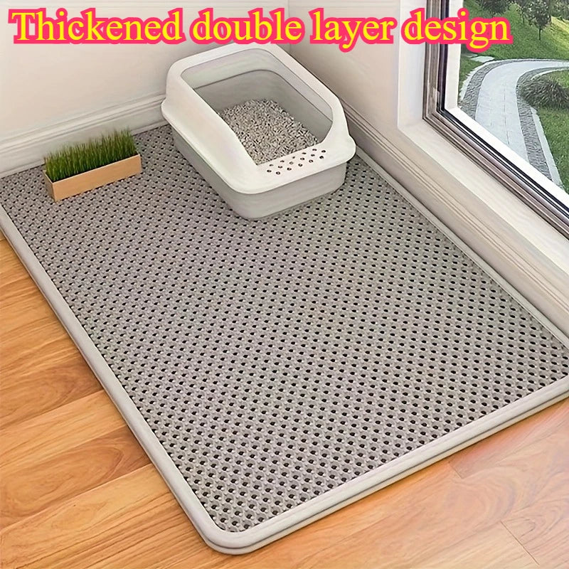 Extra Large Double-layer Leak-proof Litter Mat Box Filter Prevent Pet