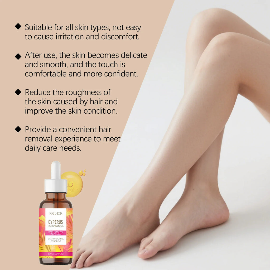 Cyperus Rotundus Oil – Hair Growth Inhibitor & Post-Wax Soothing Hair Removal Aftercare Oil Zpaxo