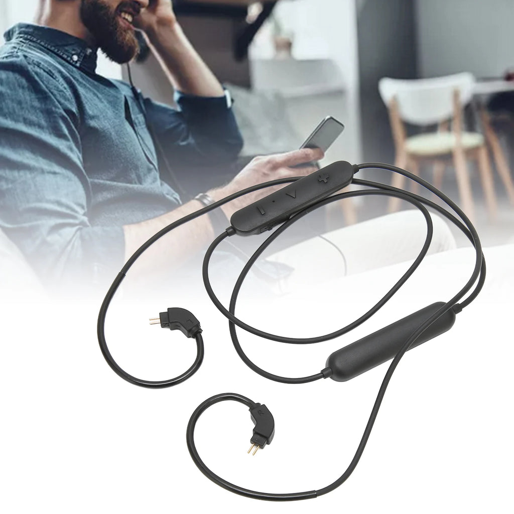 Earphone BT Cable Ergonomic Design Volume Control OFC Earbuds Upgrade