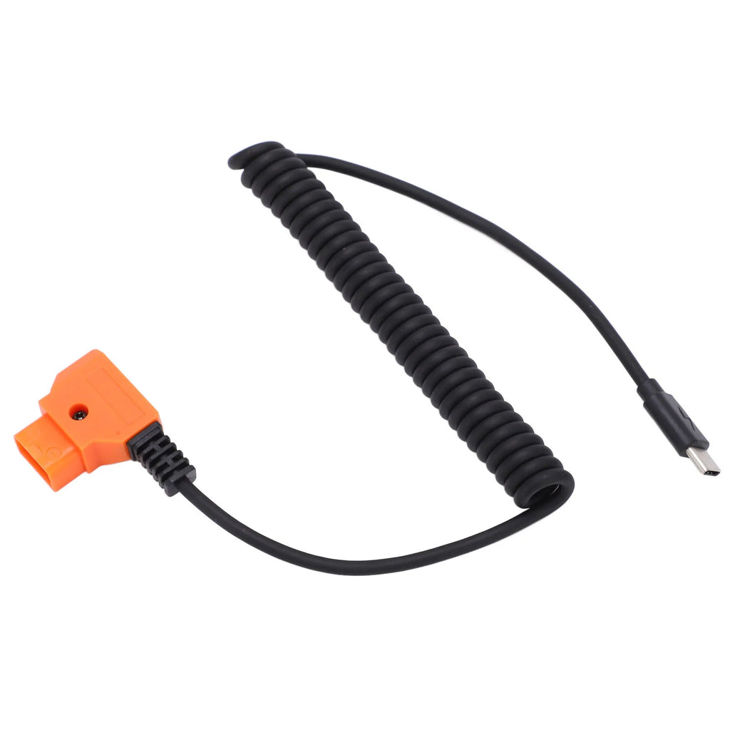 USB C Power Flexible Cable D Tap Coiled Cord V Mount Battery Supply