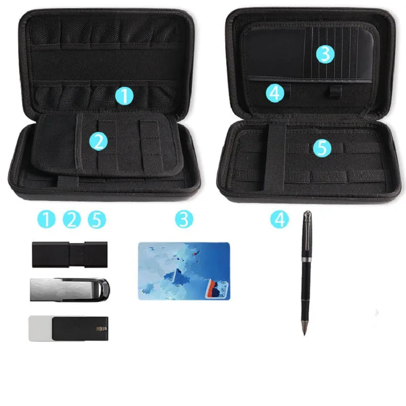 Hard Carry USB Flash Drive Case, Thumb Drive, Memory Card SD SDXC SDHC Card Holder Organizer, Electronic Accessories Storage Bag Zpaxo