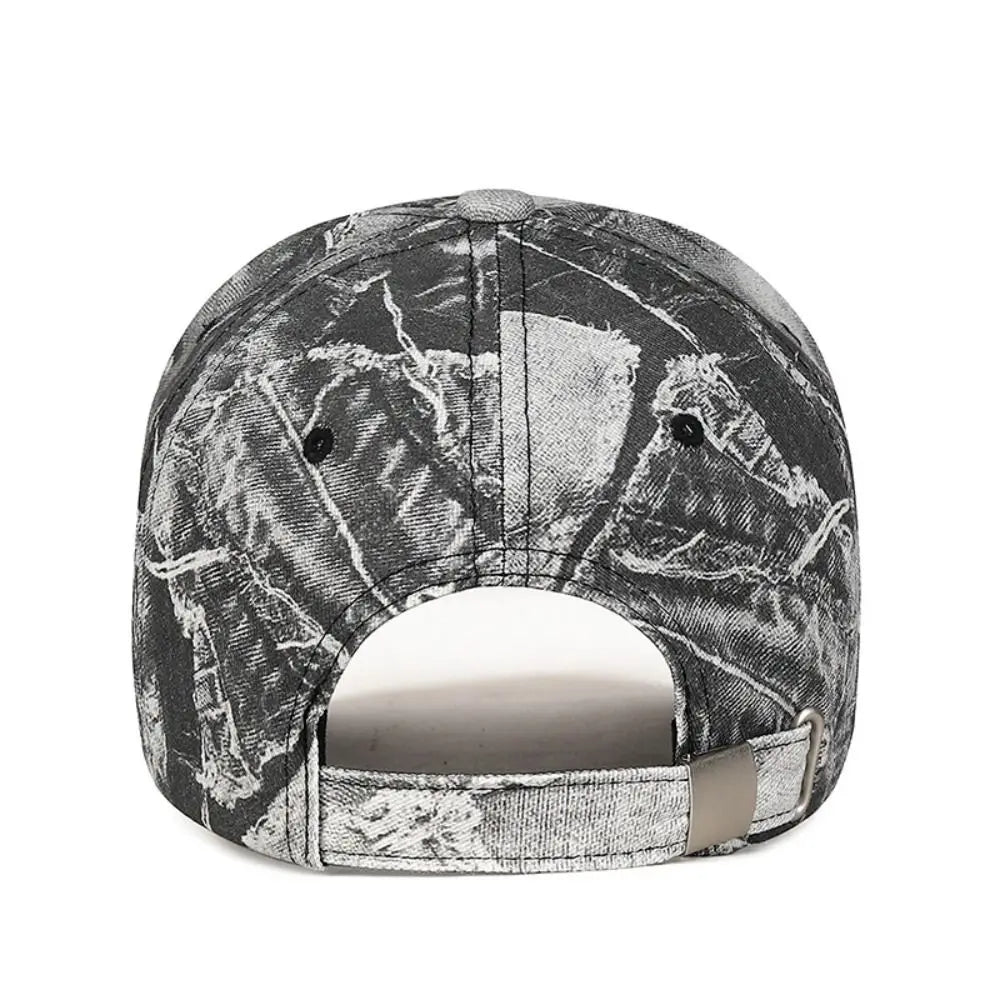 Washed Cotton Graffiti Print Baseball Cap Hip Hop Adjustable Streetwear Hats Abstract Sunscreen Sun Hat For Man Women Unisex Zpaxo