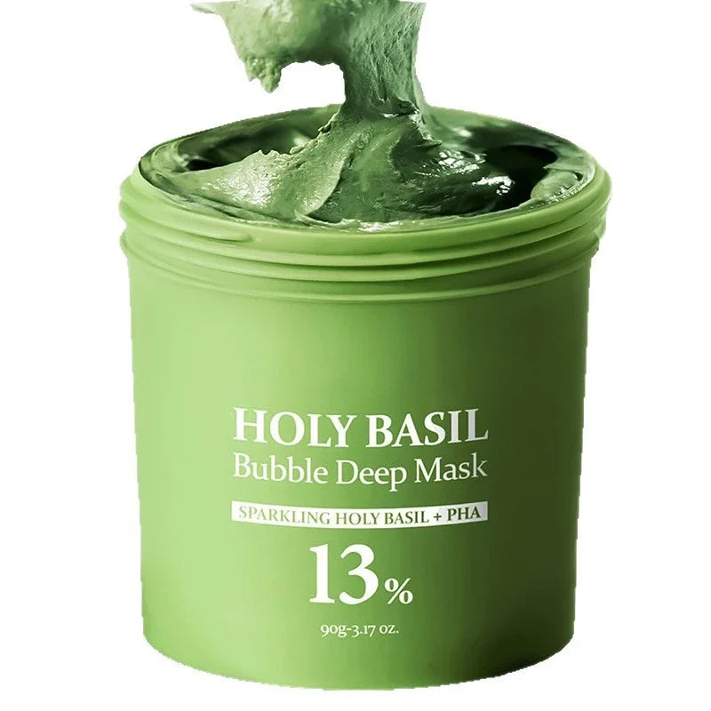 Holy Basil Deep Pore Clay Mask – Cleanse & Minimize Pores Clay Face Mask Zpaxo Bubble Deep