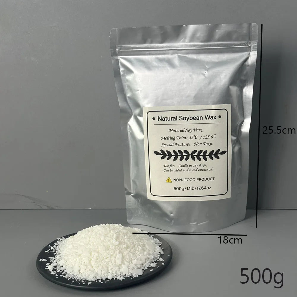 Pure Soy Wax for Candle Making – 100g to 1kg DIY Supplies Candle Making Wax Zpaxo 125-500g