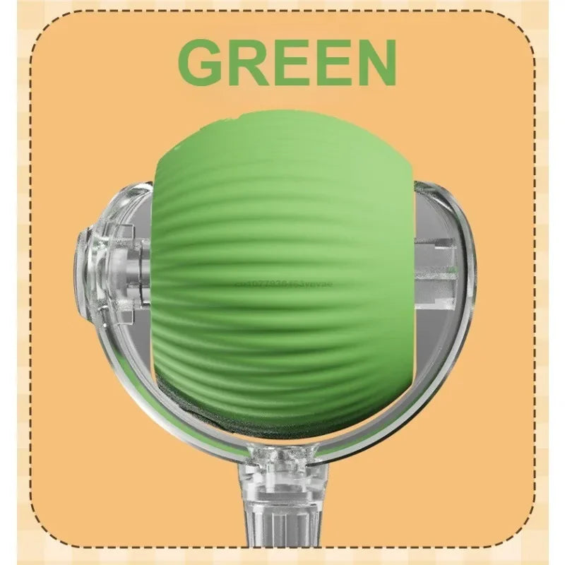 Cat Interactive Ball Toys Automatic Rolling Ball Faux Tail Rechargeable Pet Electric Toy Dog Cat Training Imitate Mouse Cat Toys Zpaxo Rope-Green