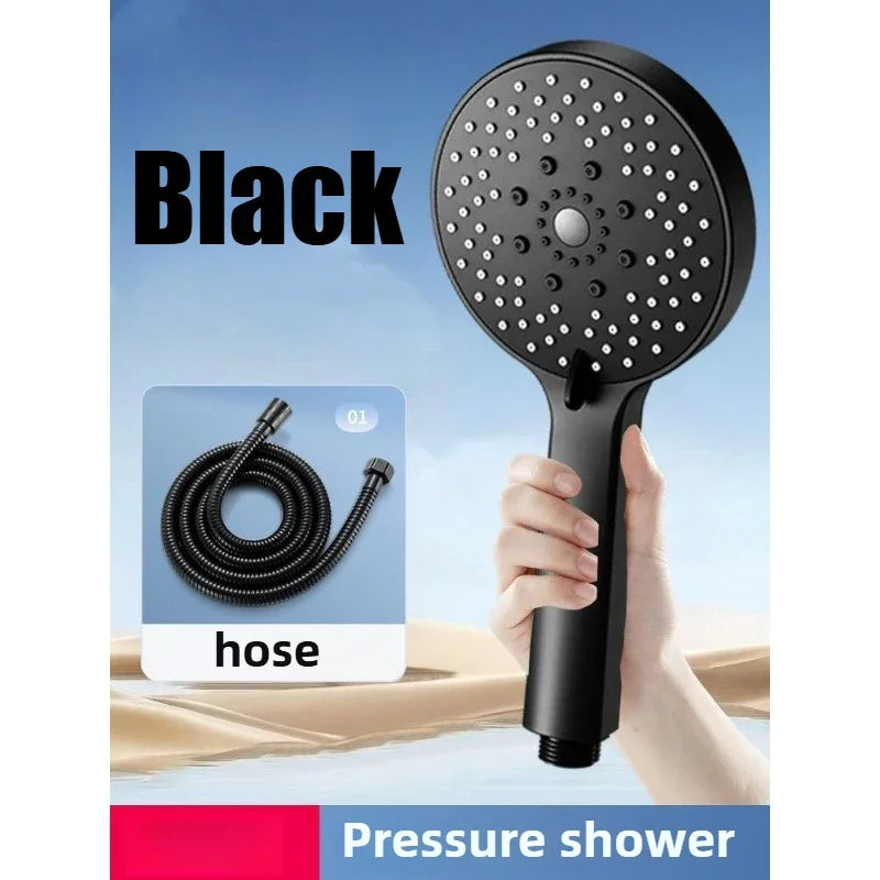 Large Screen Shower Head 5 Mode Portable Shower Accessories Bathroom Supplies Shower Knob Complete Set of Accessories Zpaxo Style F