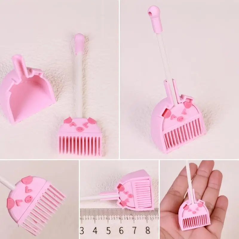 ▶1Pcs Miniature Dollhouse And Dustpan/ Aircraft Mop Simulation Model For Doll Accessories DIY Decoration Zpaxo A8