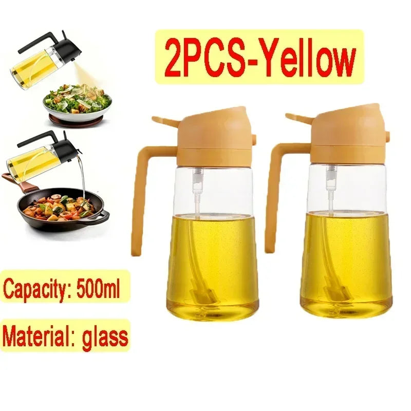 Oil Spray Kitchen Glass Bottle Olive Sprayer Camping BBQ Baking