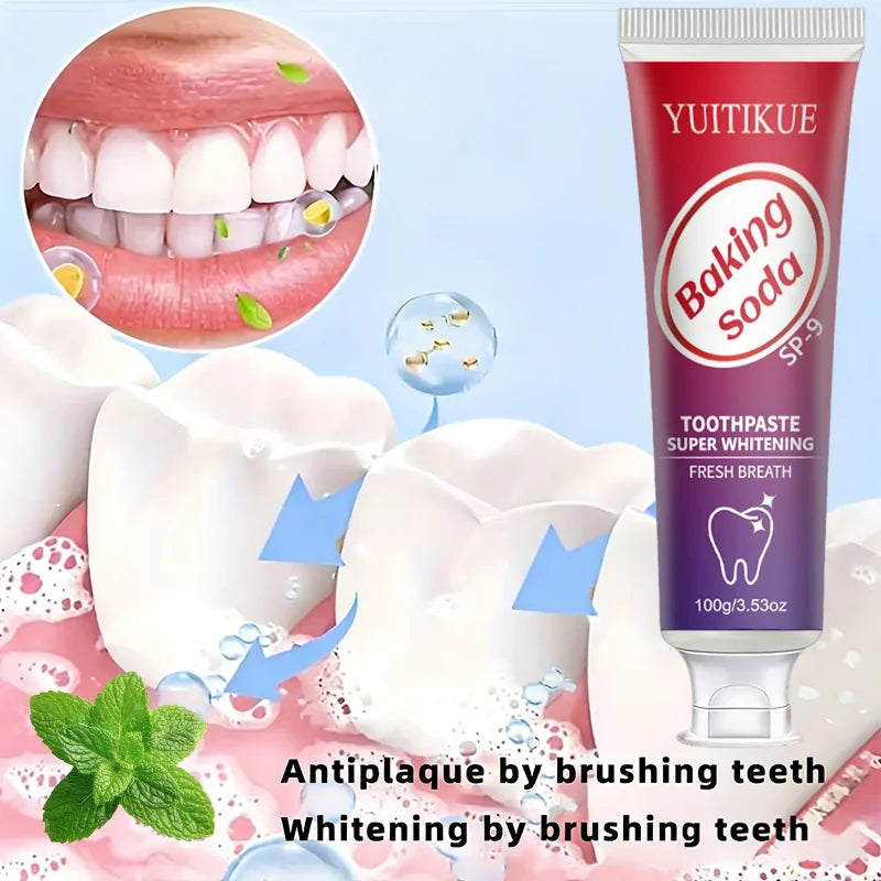 YUITIKUE Baking Soda Toothpaste – Whiten & Deep Clean 100g Whitening Toothpaste Zpaxo