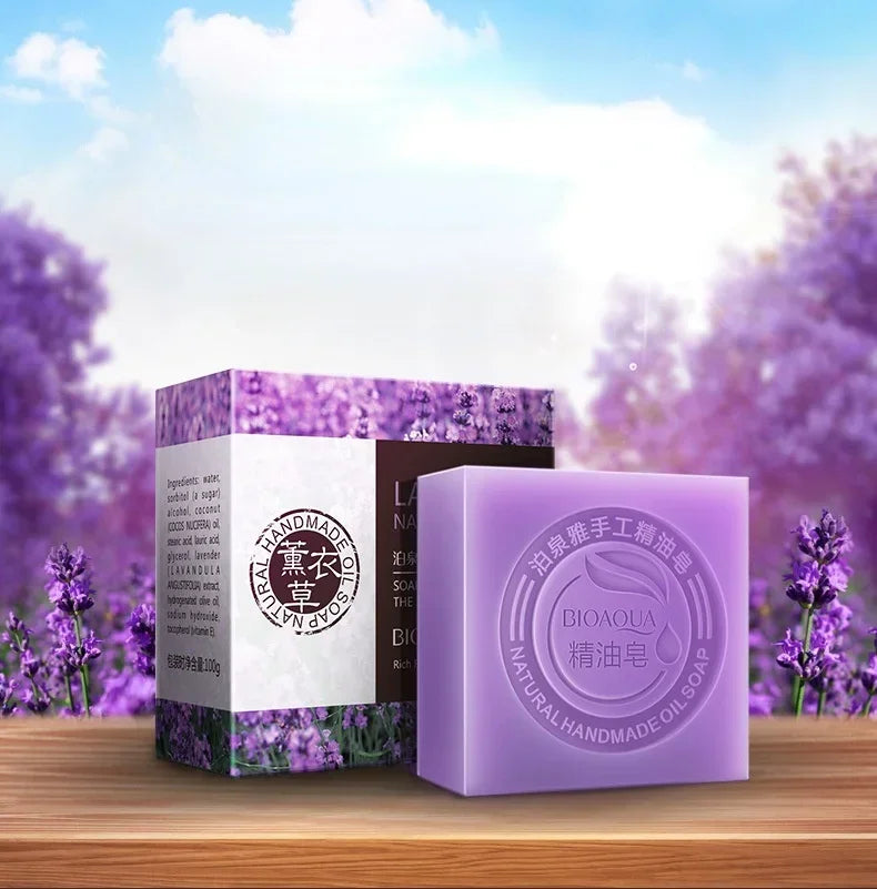 BIOAQUA Natural Essential Oil Handmade Soap – 9 Scents 100g Essential Oil Soap Zpaxo lavender China Mainland