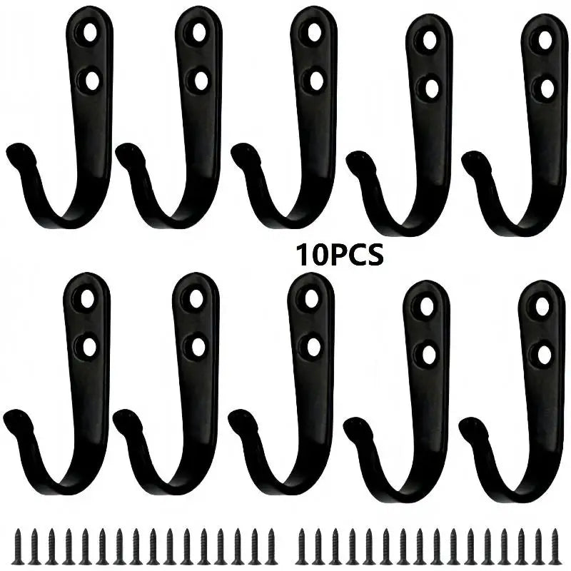 CM5 Durable Heavy-duty Iron Coat Hooks Screws Anti-rust Wall Mounted