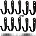 CM5 Durable Heavy-duty Iron Coat Hooks Screws Anti-rust Wall Mounted