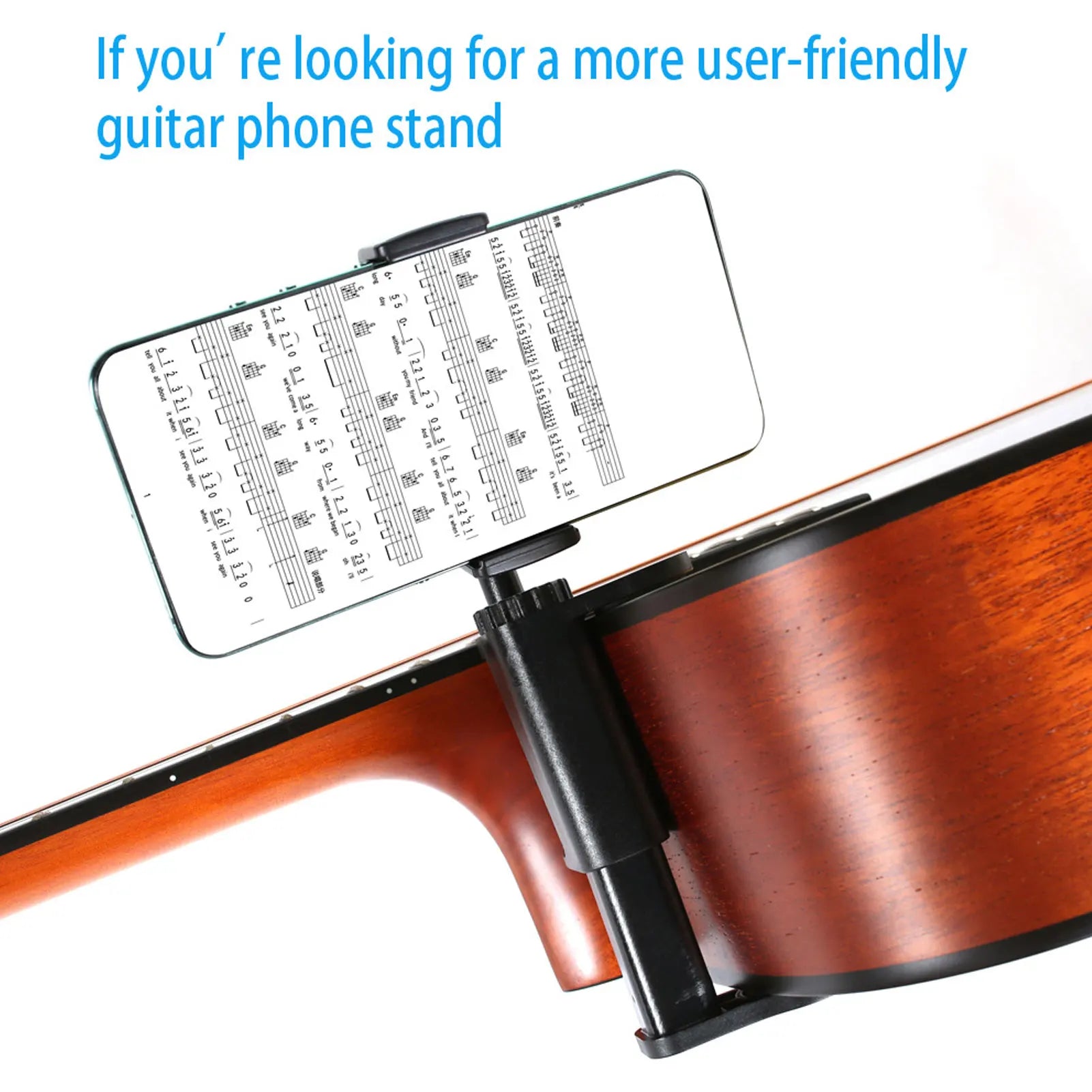 Guitar Phone Holder Adjustable Clamp Mount Smartphone Stand 6- Thick