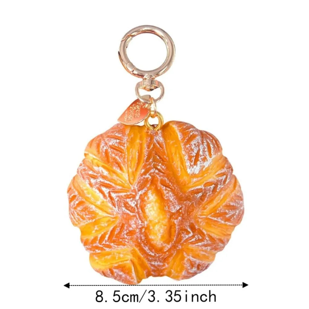 Realistic Bread Squishy Keychain Slow-rebound Mini-size Simulation Zpaxo