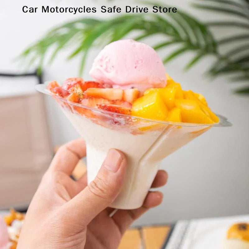 Transparent Ladder Shaped Cups Plastic Dessert Birthday Party