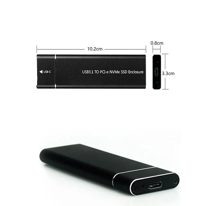 USB3 1 M 2 SSD Enclosure Mobile Case Supports NVME Protocol Type-c Zpaxo