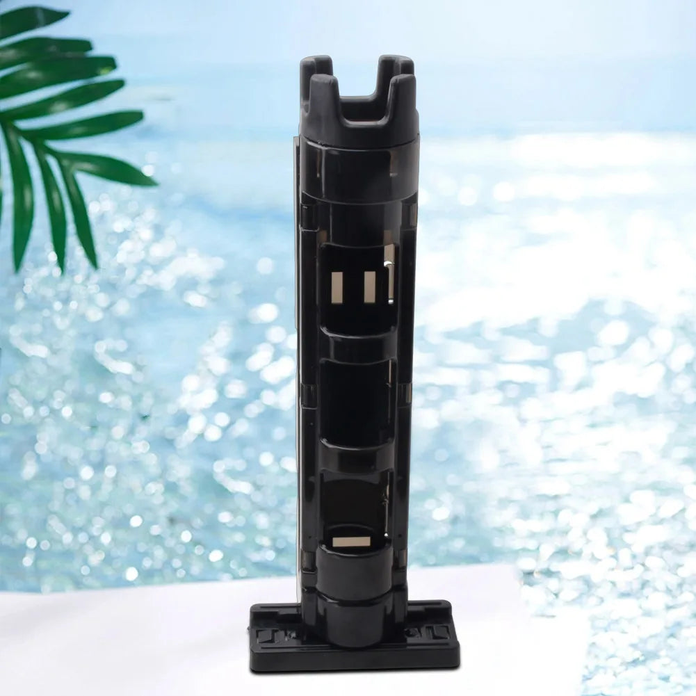 Plastic Fishing Box Holder Detachable Pole Tube Stand Adjustable