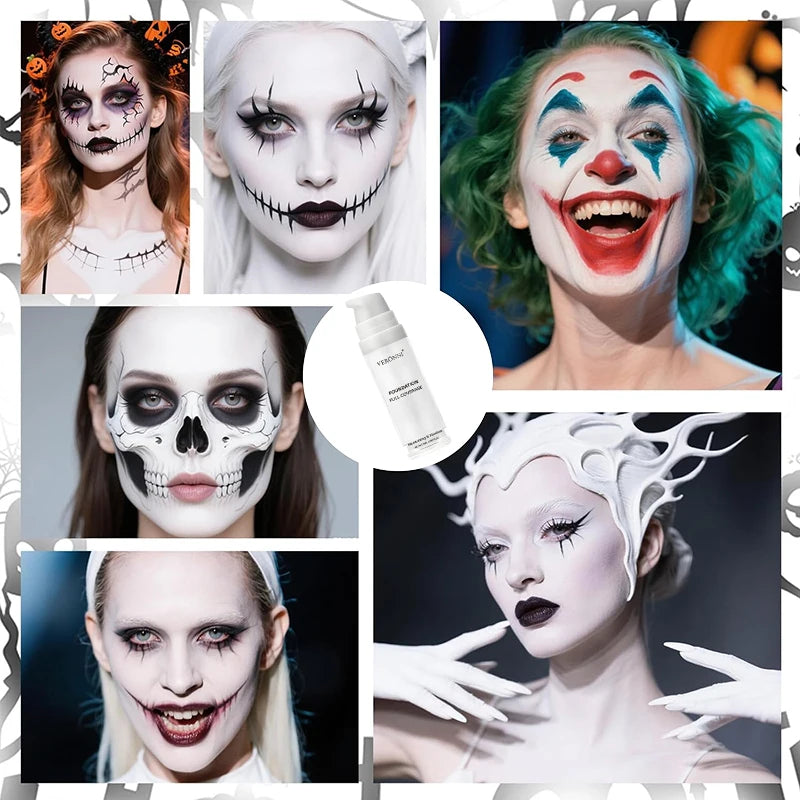 Full Coverage Matte White Liquid Foundation Waterproof Long-lasting Zpaxo