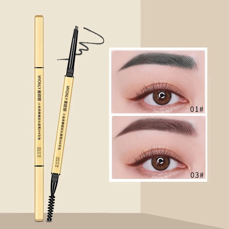 Waterproof Eyebrow Pencil Double-headed Pigmented Long Lasting