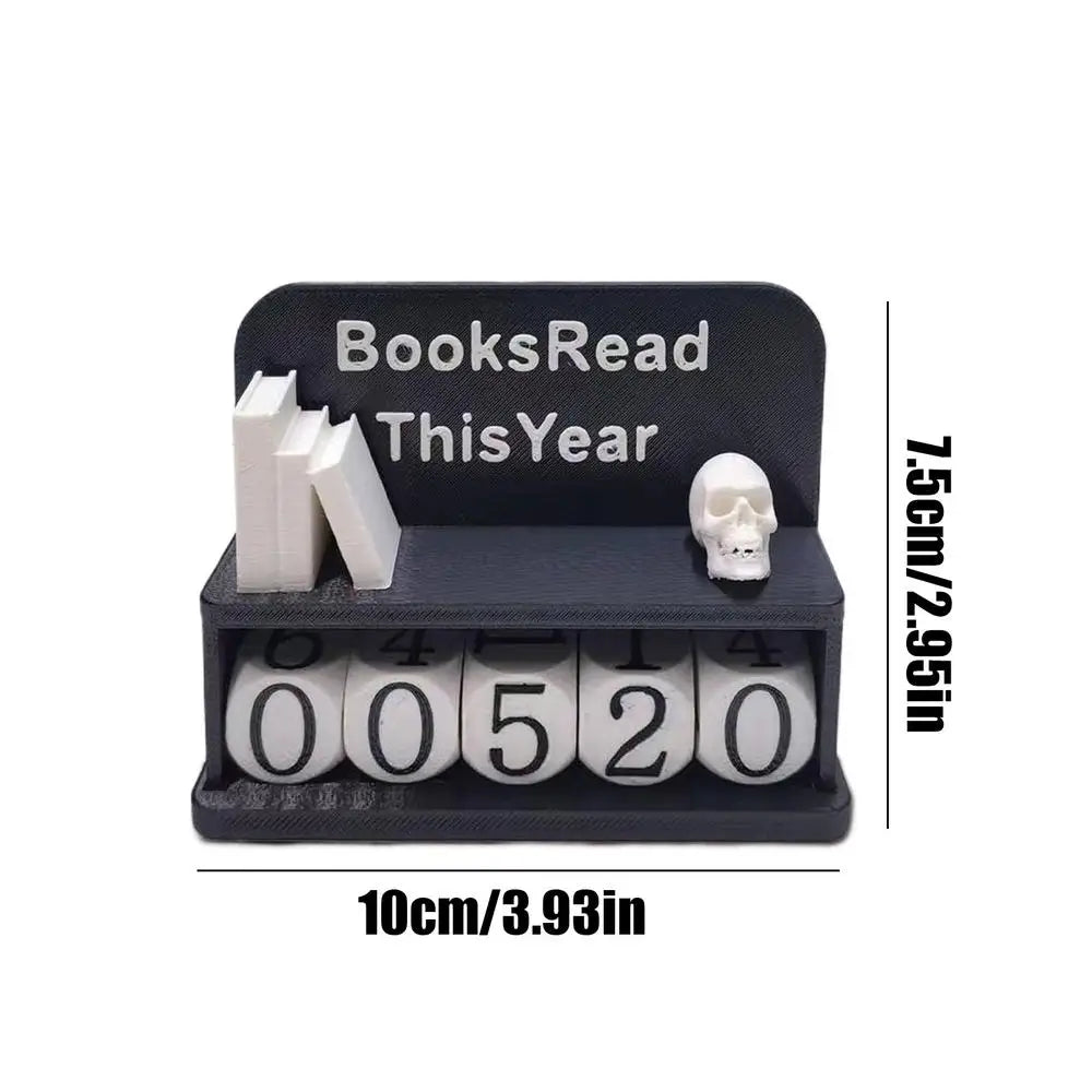 Book Counter Sign 3D Printed Bookshelf Decoration Bookish Decor