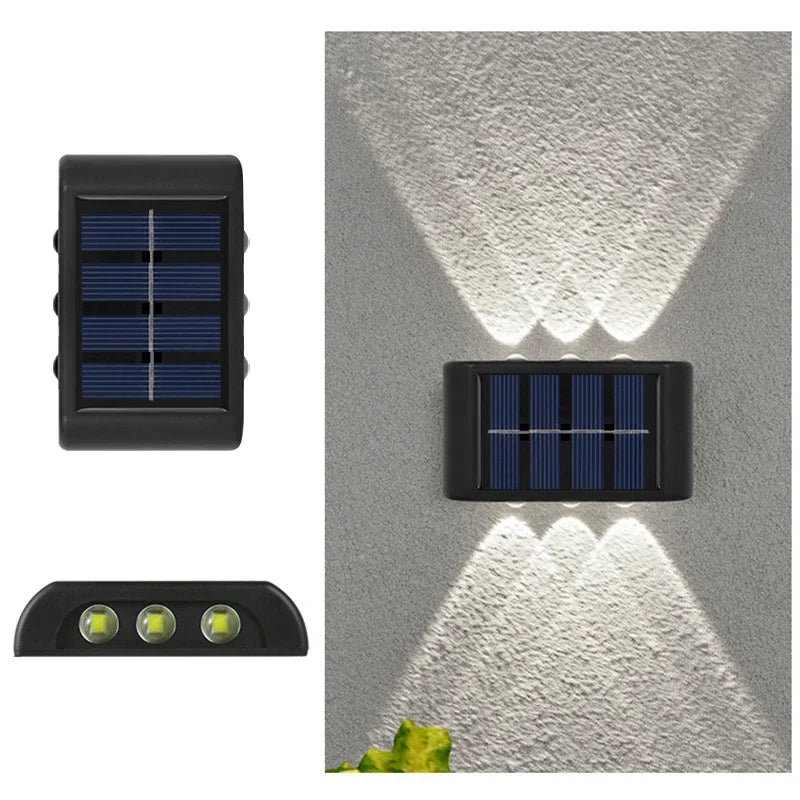 Solar LED Wall Light IP65 Waterproof – Garden & Yard Decor Solar Wall Light Zpaxo 3LED White light