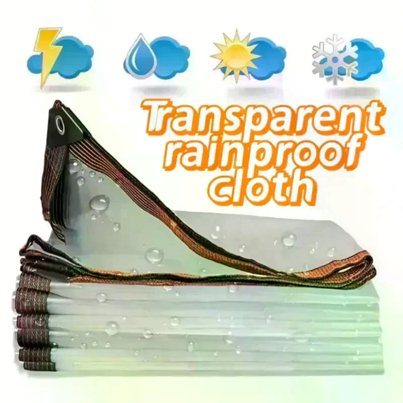 Transparent Waterproof Cloth Thickened Oilcloth Garden Rainproof Zpaxo