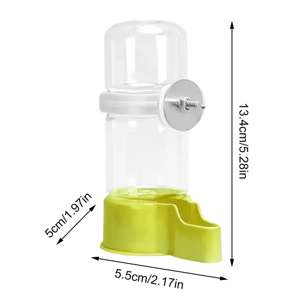 1PC Bird Water Drinker Feeder Container Automatic Pet Feeder Birdcage Hanging Water Bottle Parrot Drinking Water Food Dispenser Zpaxo Green