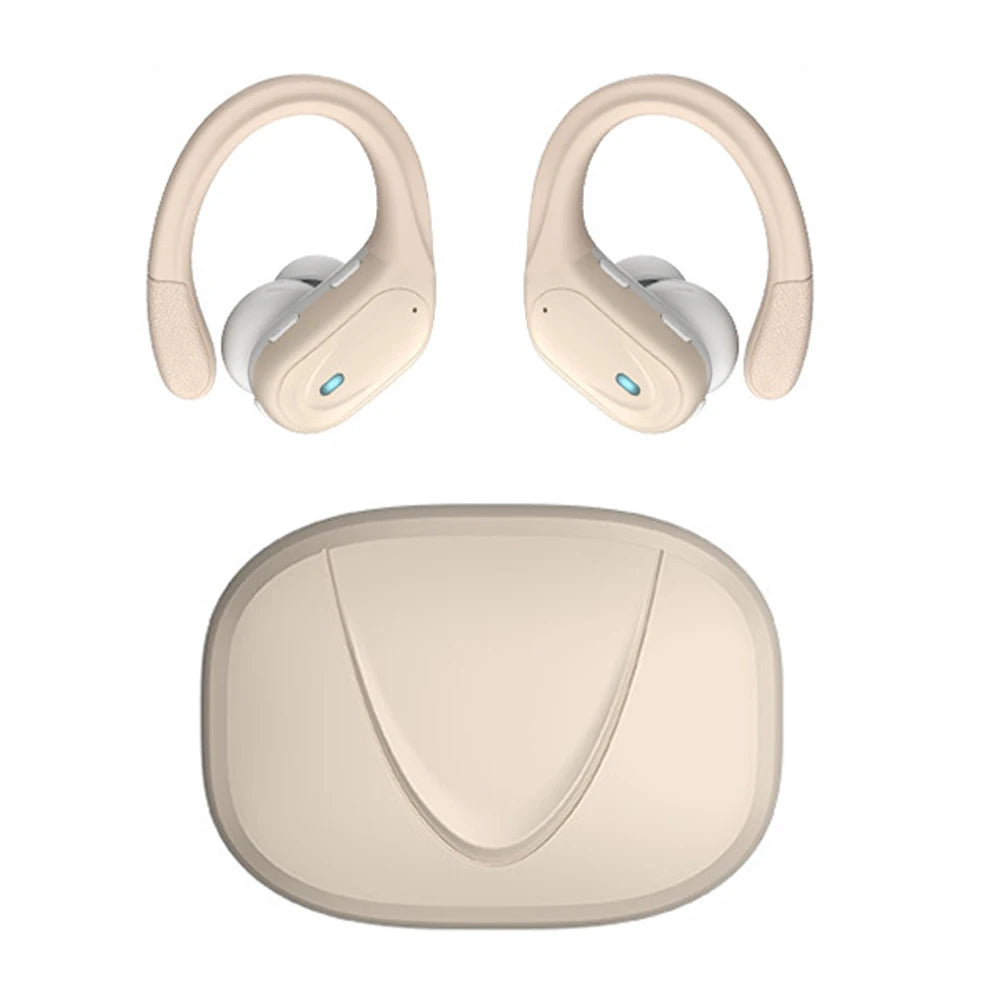 Wireless Earbuds Sport Bluetooth 5 3 Headphones Noise Cancelling Mic Zpaxo Ivory