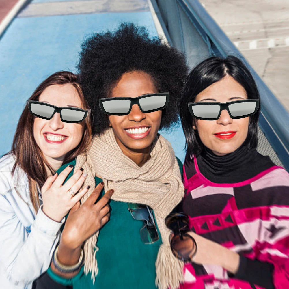 1- Safe Solar Eclipse Glasses Plastic Frame Professional Viewer Shade