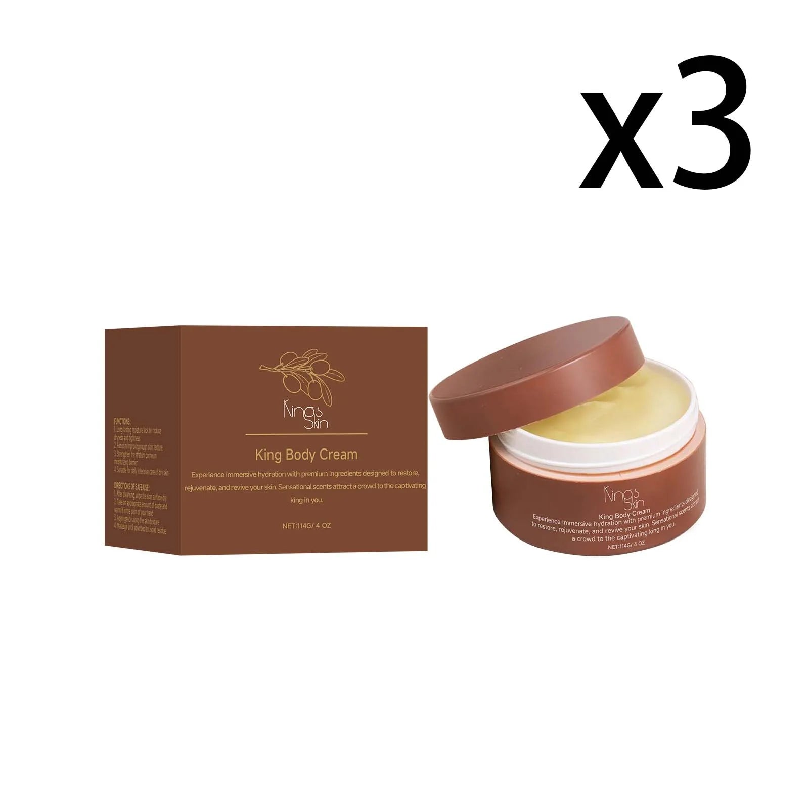 Shea Butter Moisturizer Cream – Deep Nourishing Body Milk Body Moisturizer Cream Zpaxo 3x114g 114g
