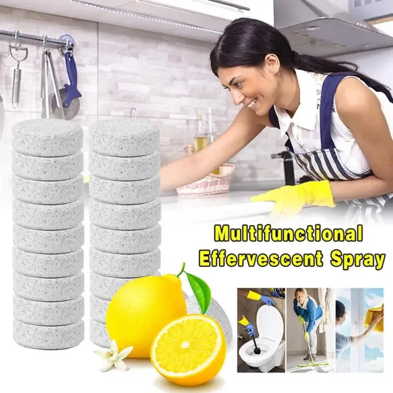 Lemon Effervescent Spray Cleaner Tablets – Multi-Surface Concentrate